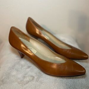AMALFI By Monica Brown Leather Slim Heels - Size 9.5